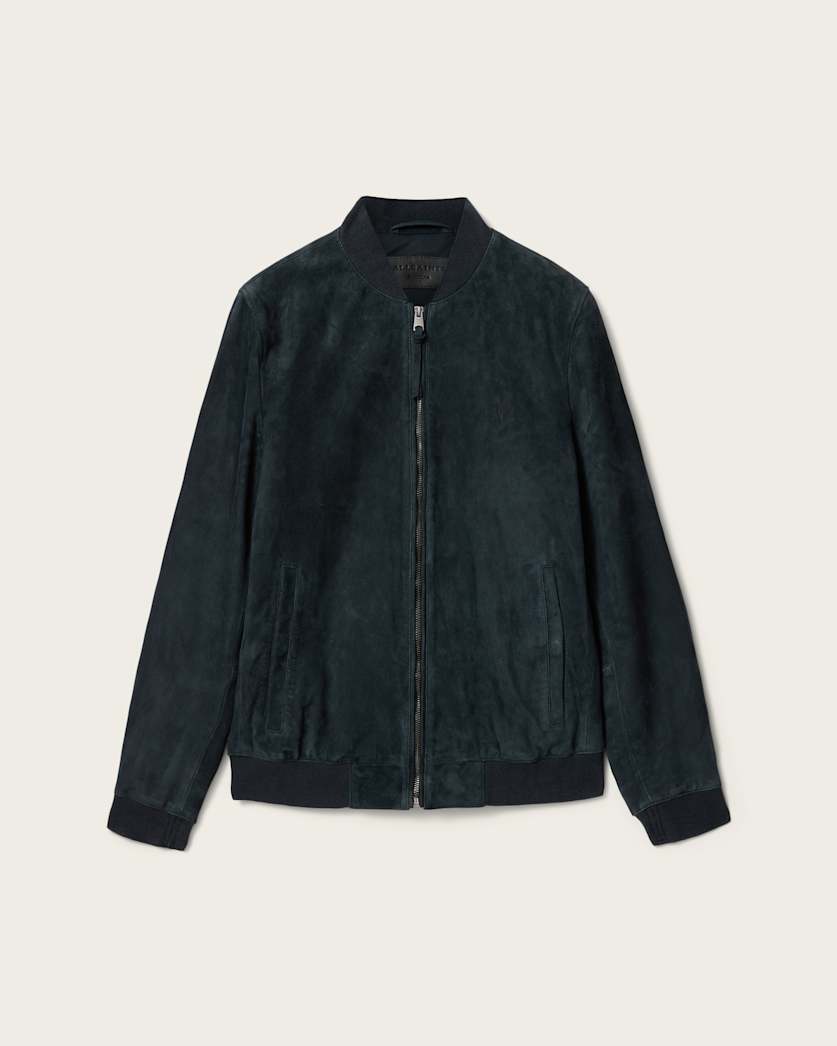 Morton Relaxed Fit Suede Bomber Jacket