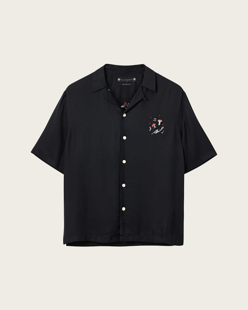 Fungi Embroidered Short Sleeve Shirt