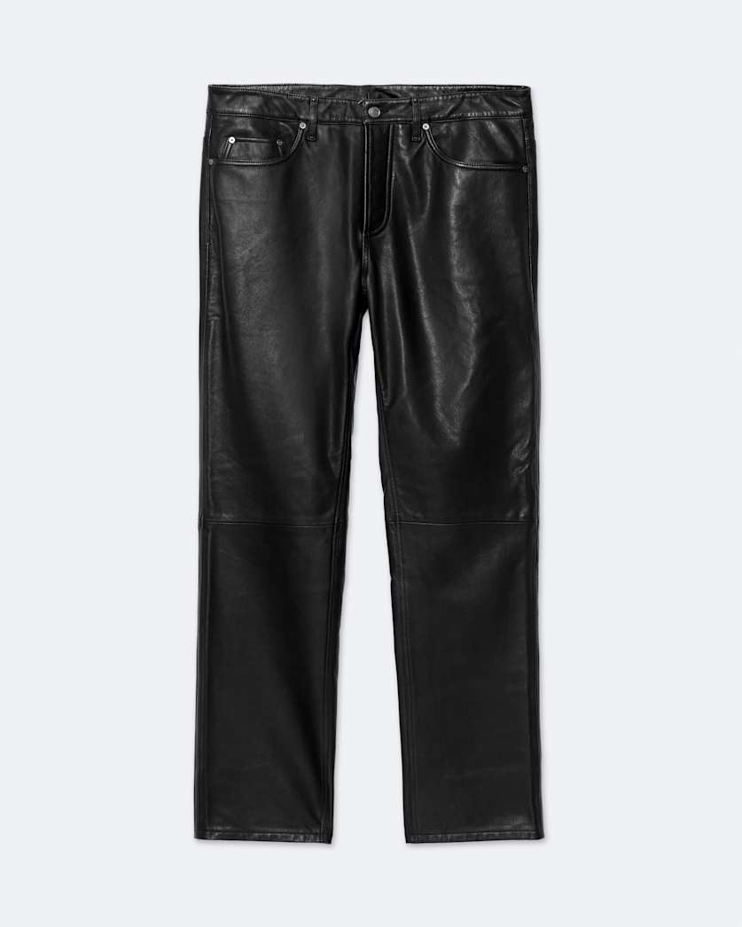 Slim leather trousers