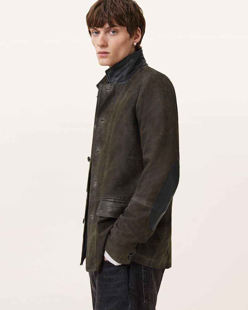 Survey Double Layered Leather Blazer