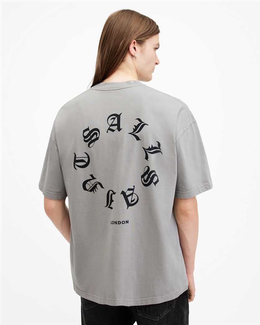 Fraktur Logo Print Oversized T-Shirt