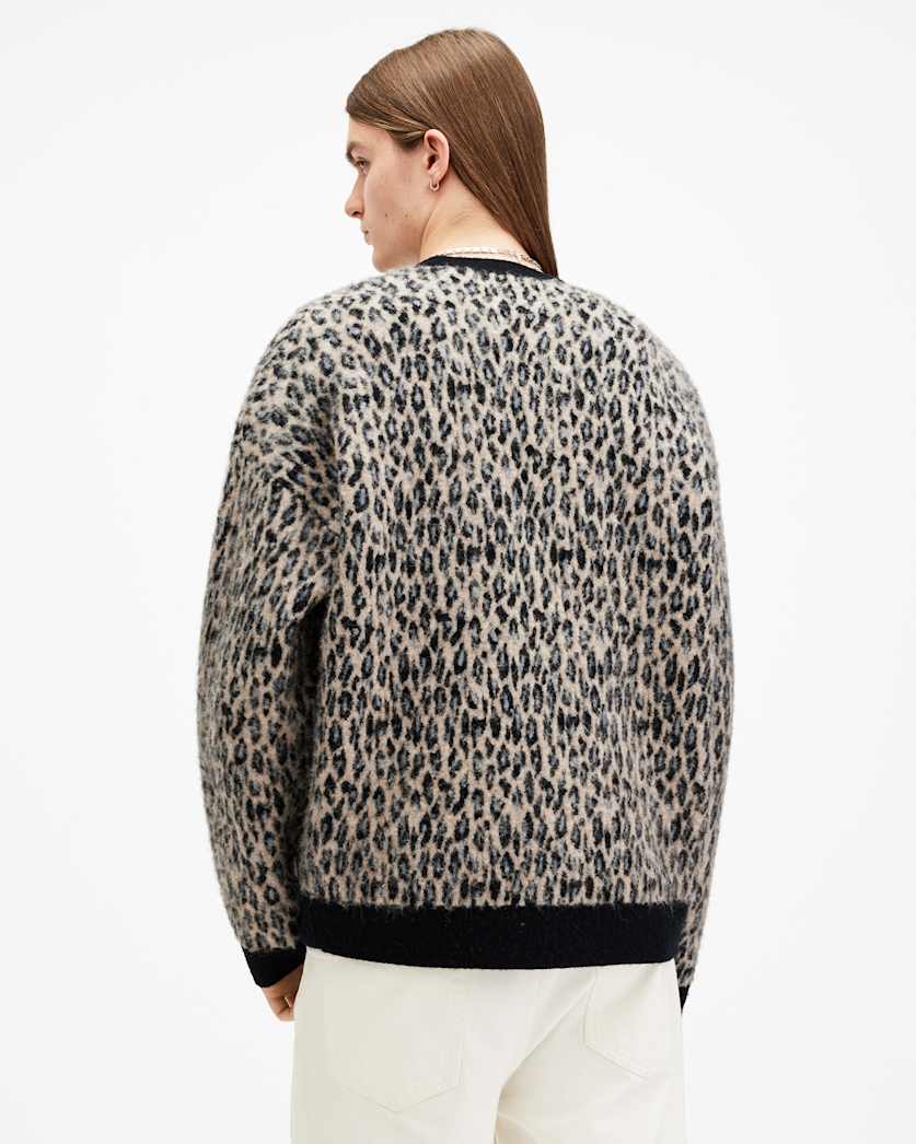 Neko Oversized Leopard Print Cardigan