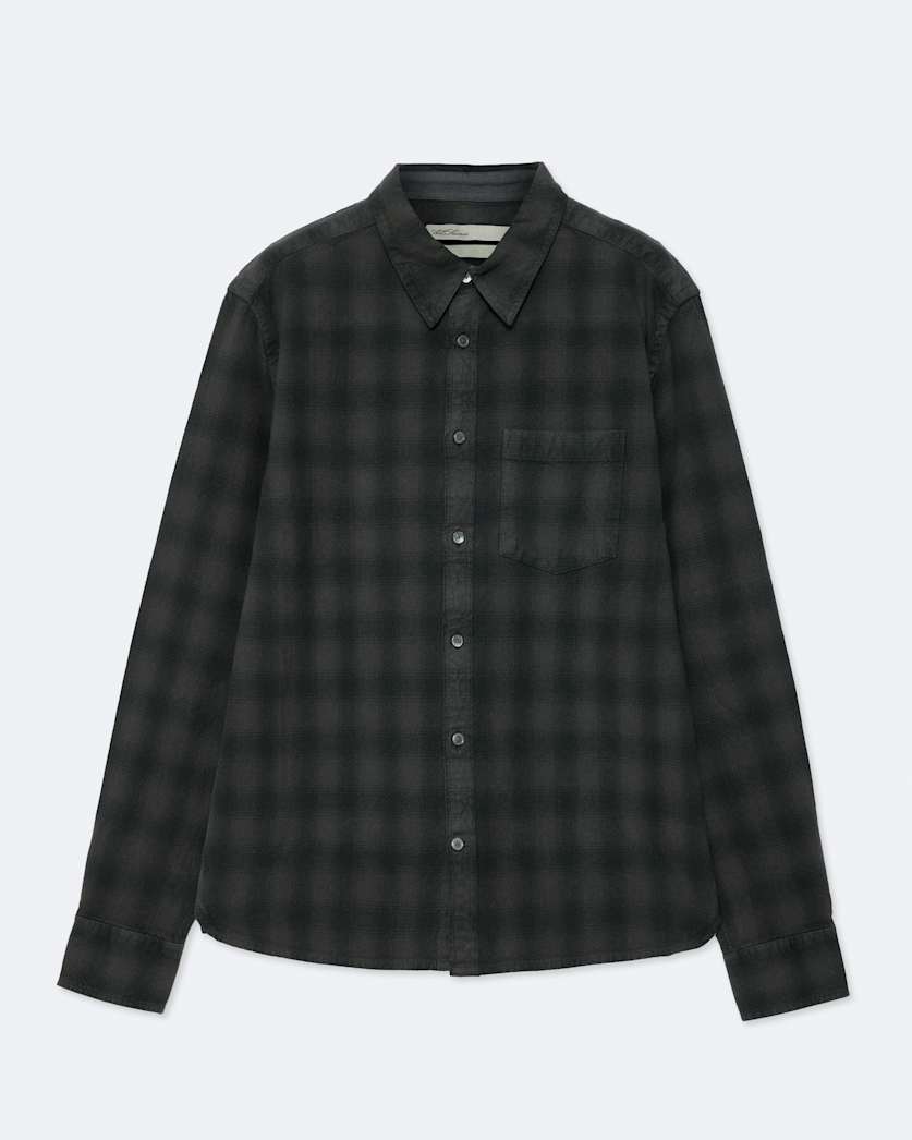 Regular-fit printed check shirt