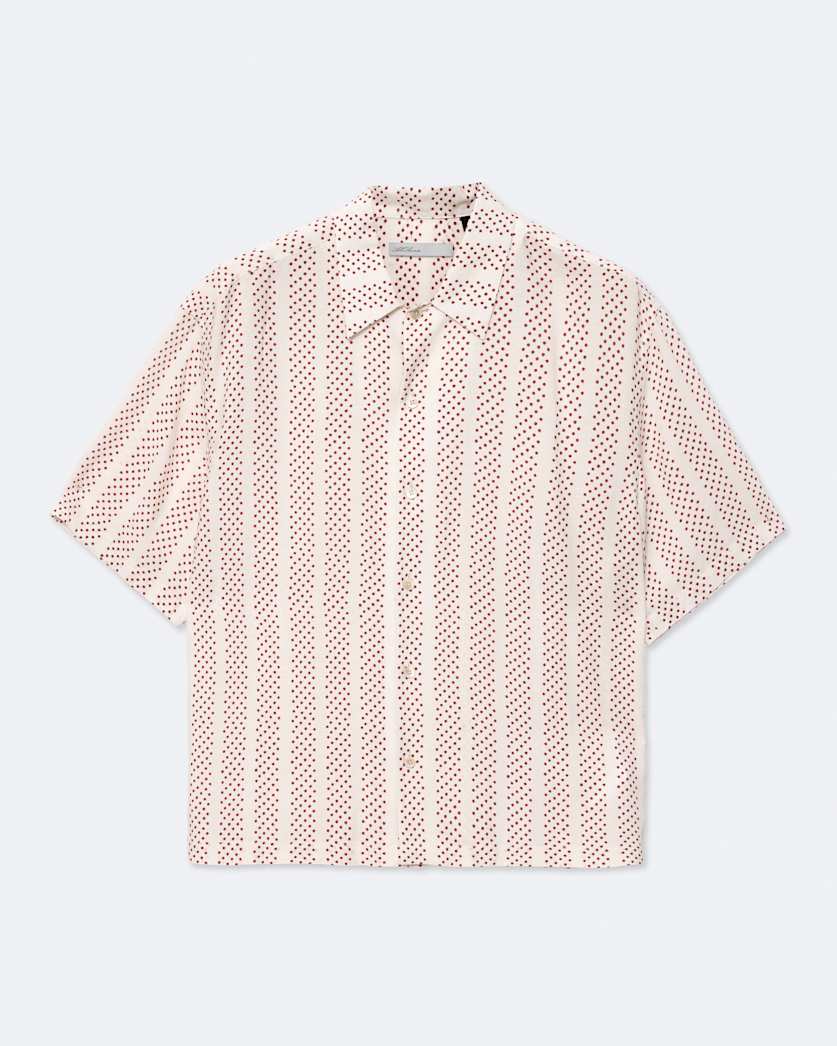 Polka-dot short sleeve shirt