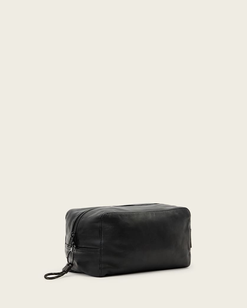 Kobe Leather Logo Printed Wash Bag