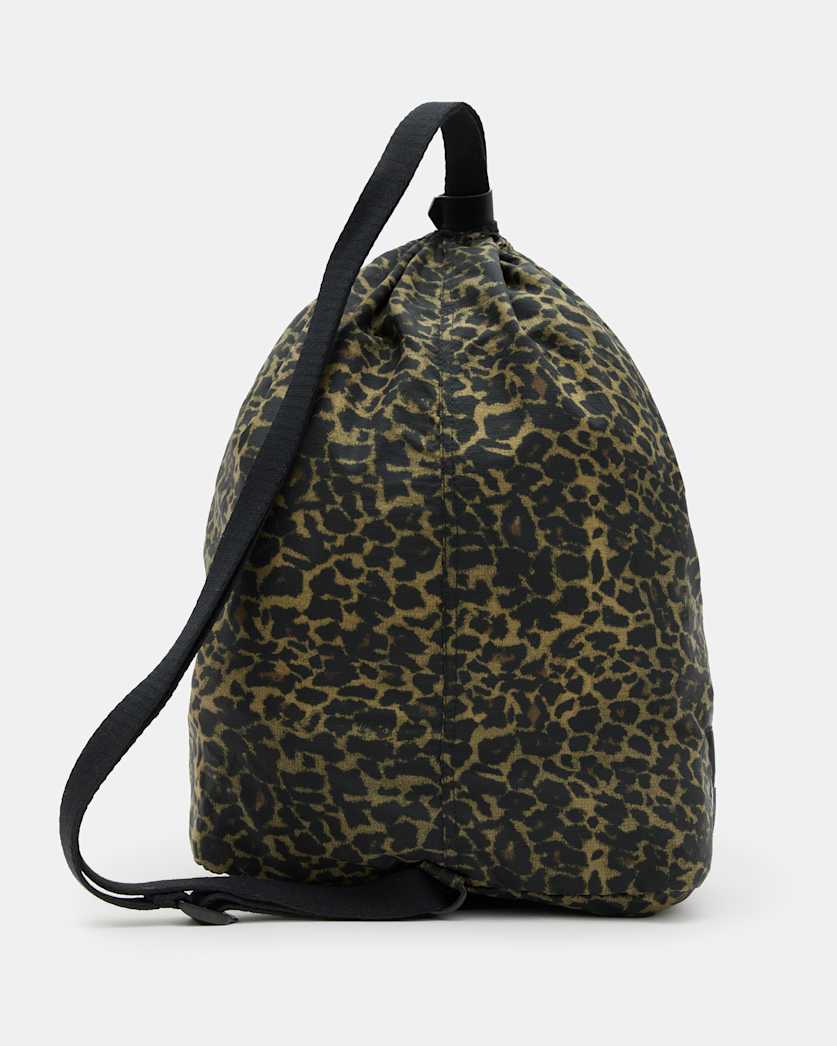 Kaito Leopard Print Duffle Sling Bag