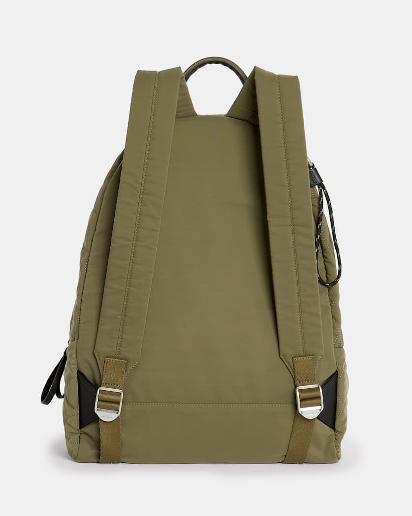 Carabiner Embossed Logo Quilted Backpack