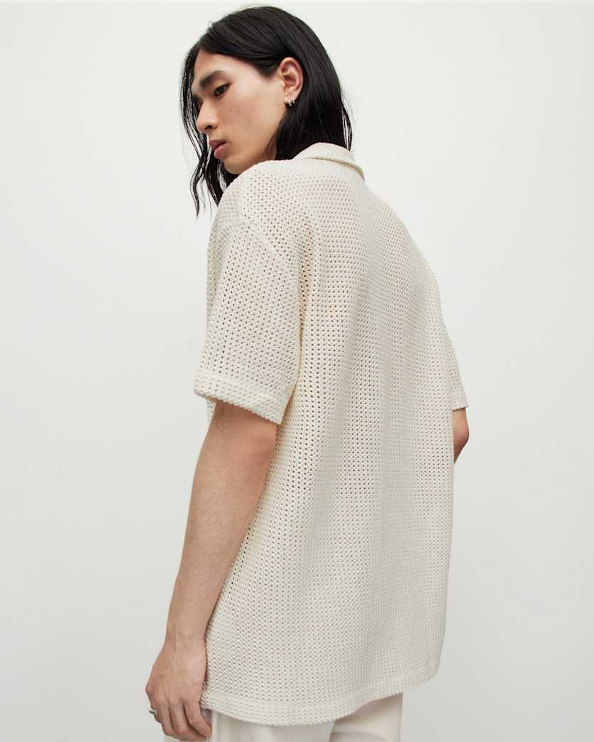 Munroe Open Stitch Mesh Relaxed Shirt