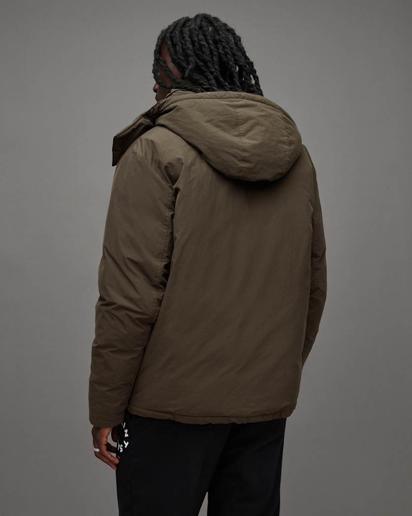 Chalk Hooded Relaxed Fit Jacket