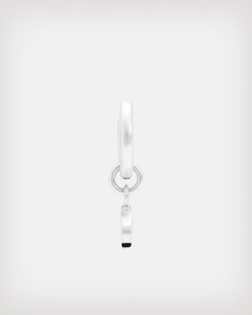 Spade Sterling Silver Hoop Earring