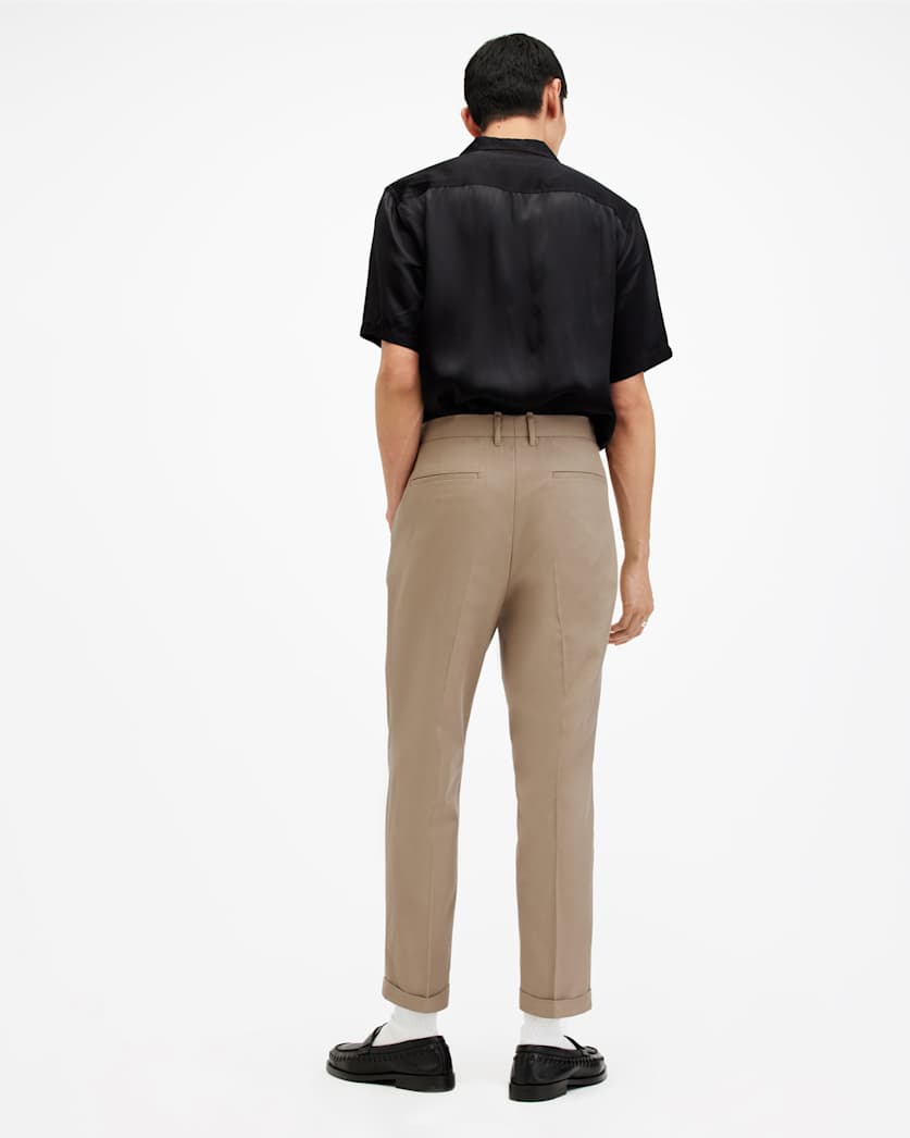 Tallis Slim Fit Cropped Tapered Trousers