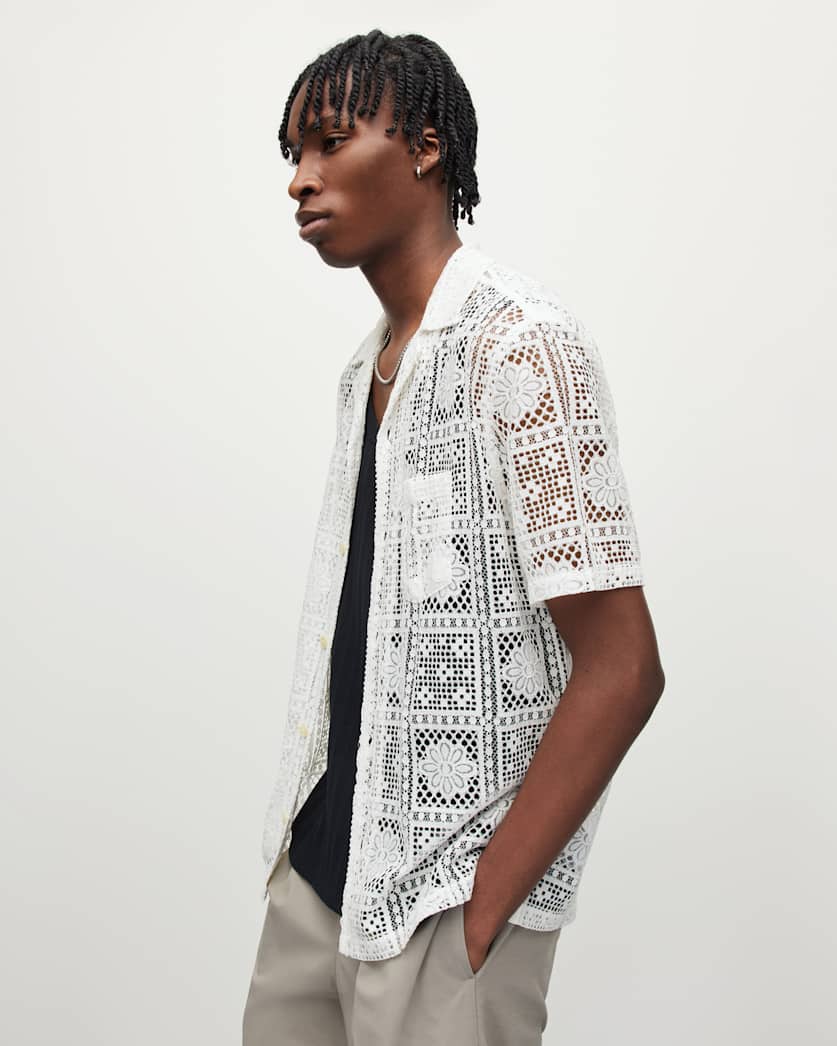 Llonga Crochet Lace Floral Shirt