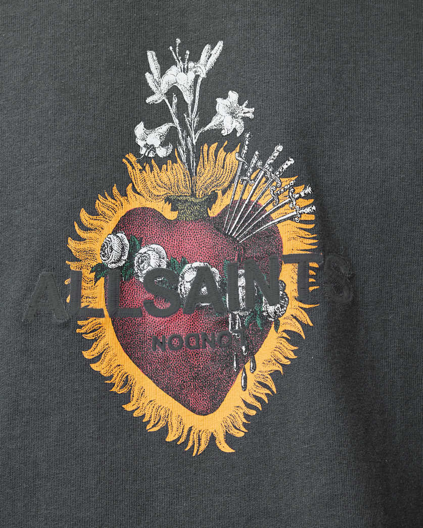 Heartfelt Printed Oversized Crew Neck T-Shirt