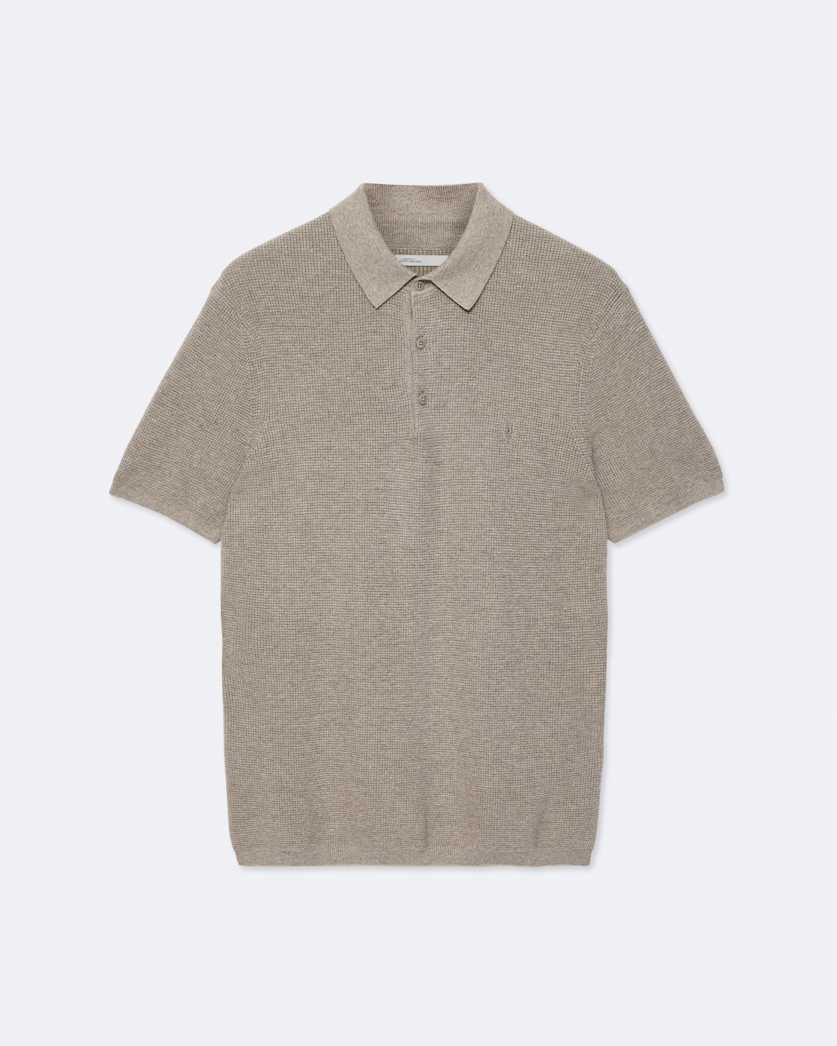 Aspen Waffle-Knit Short-Sleeve Polo
