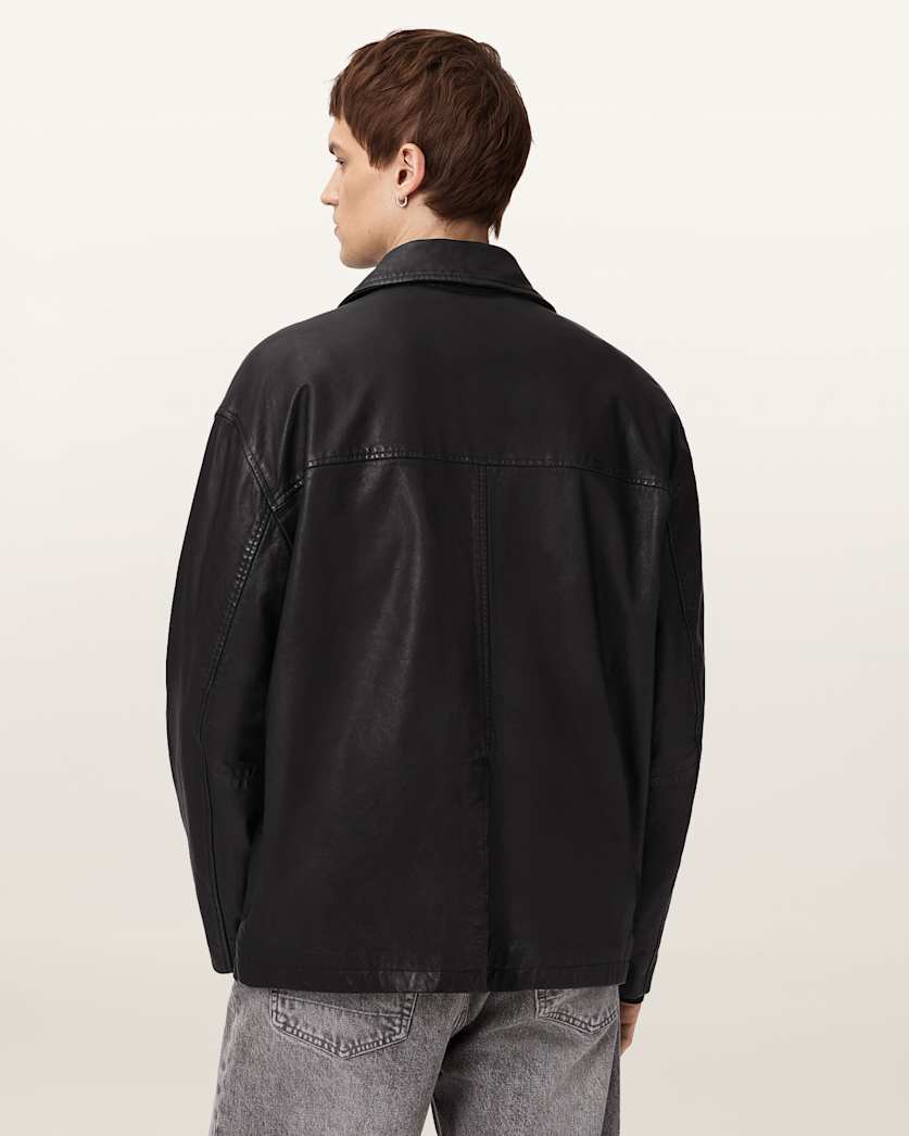 Bradwell Boxy Leather Coat