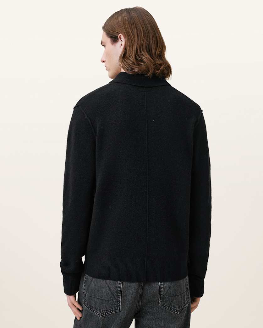 Statten Long Sleeve Ramskull Polo Jumper