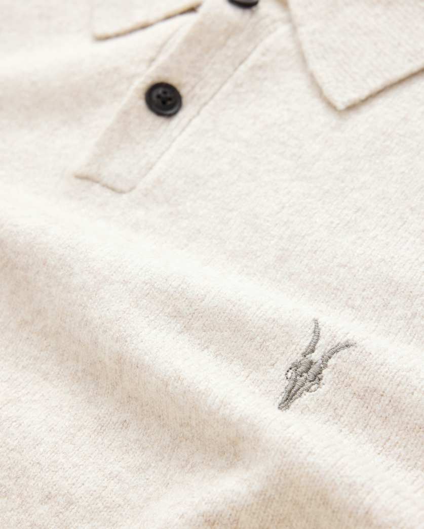 Statten Long Sleeve Ramskull Polo Jumper