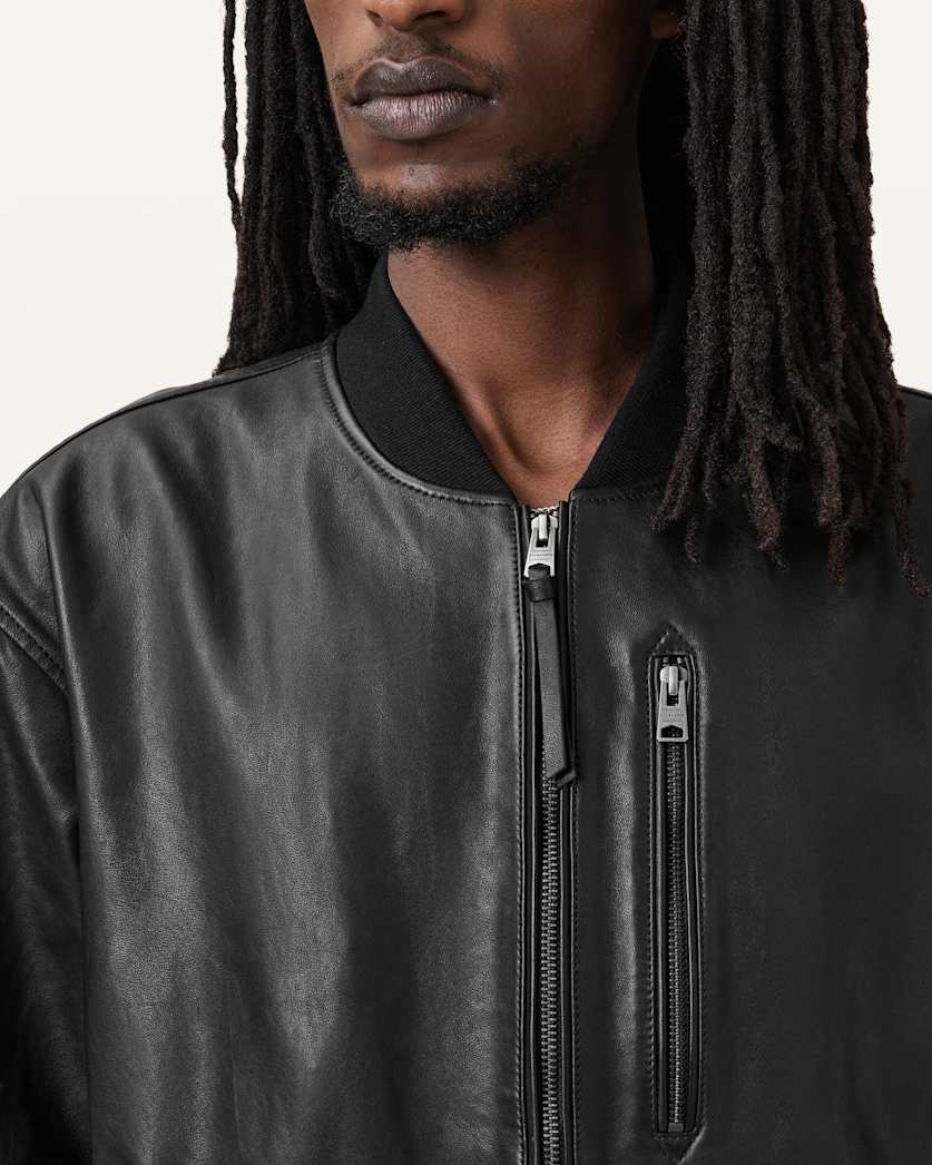 Kino Oversized Leather Bomber