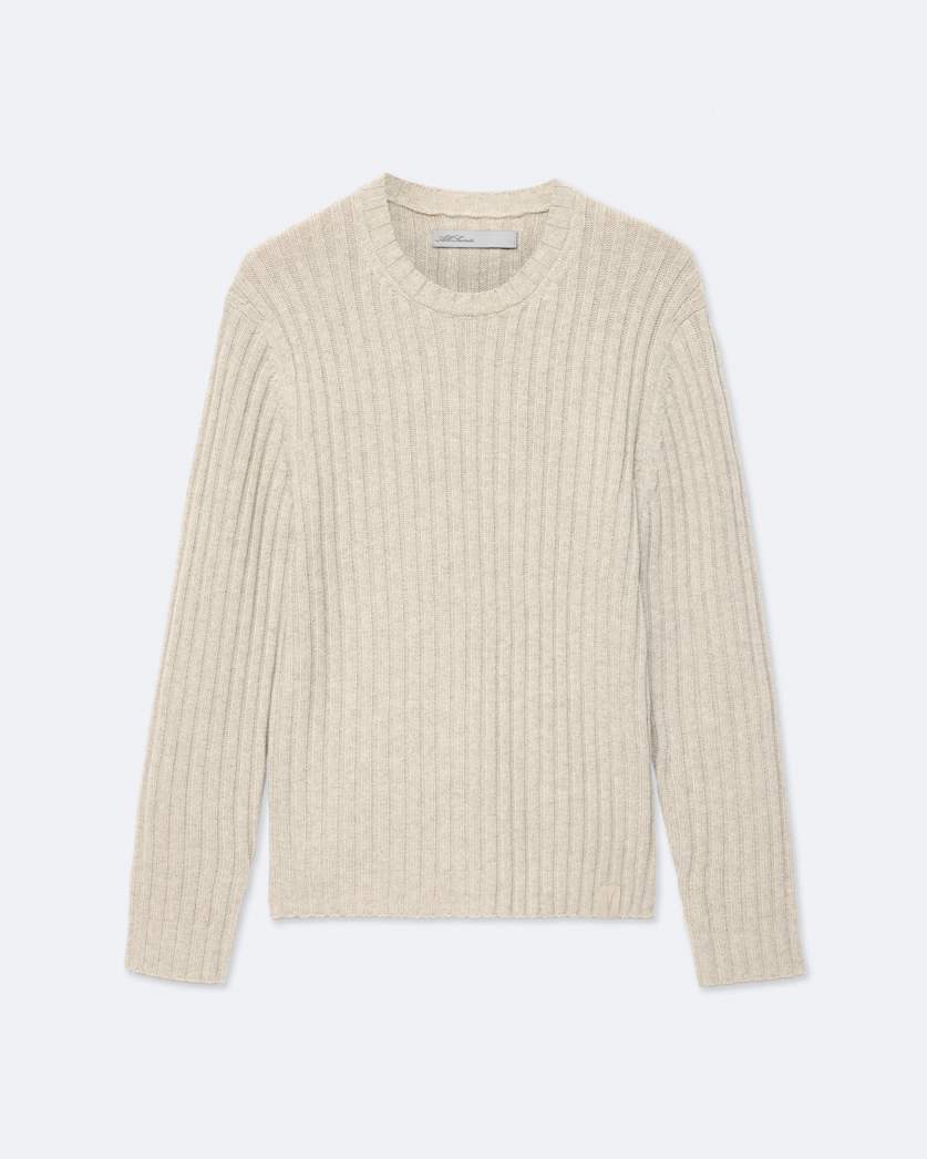 Crew-neck ribbed jumper