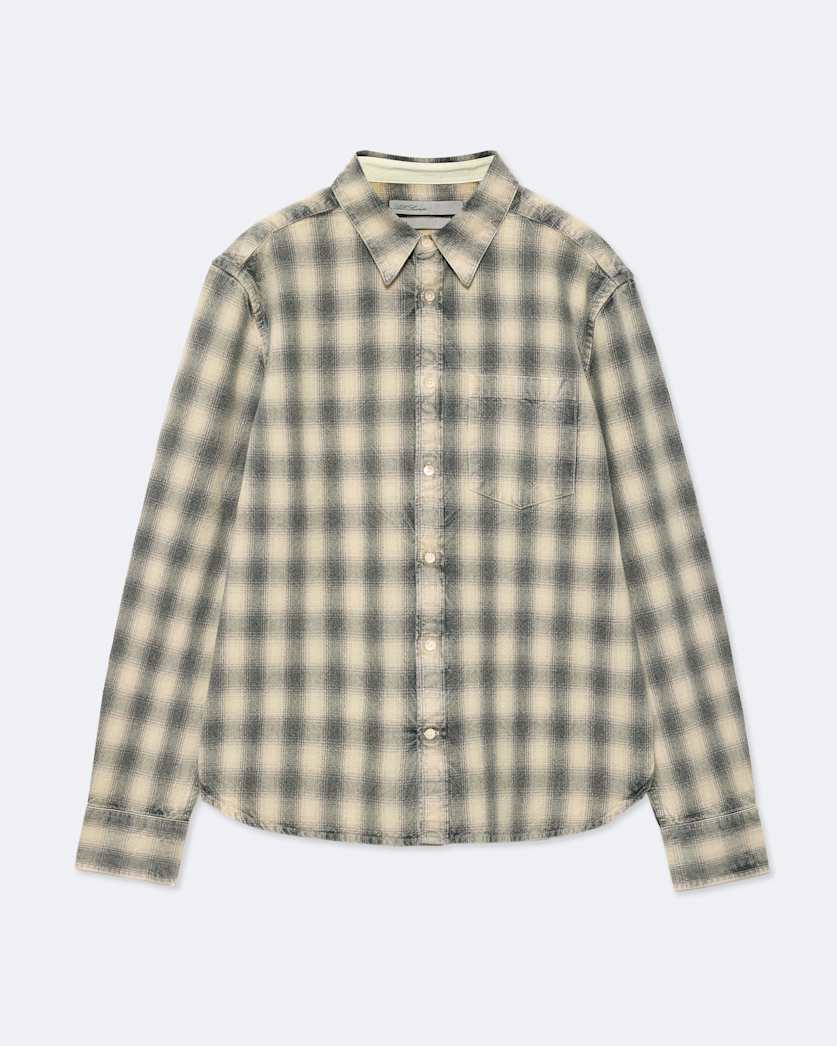 Regular-fit printed check shirt