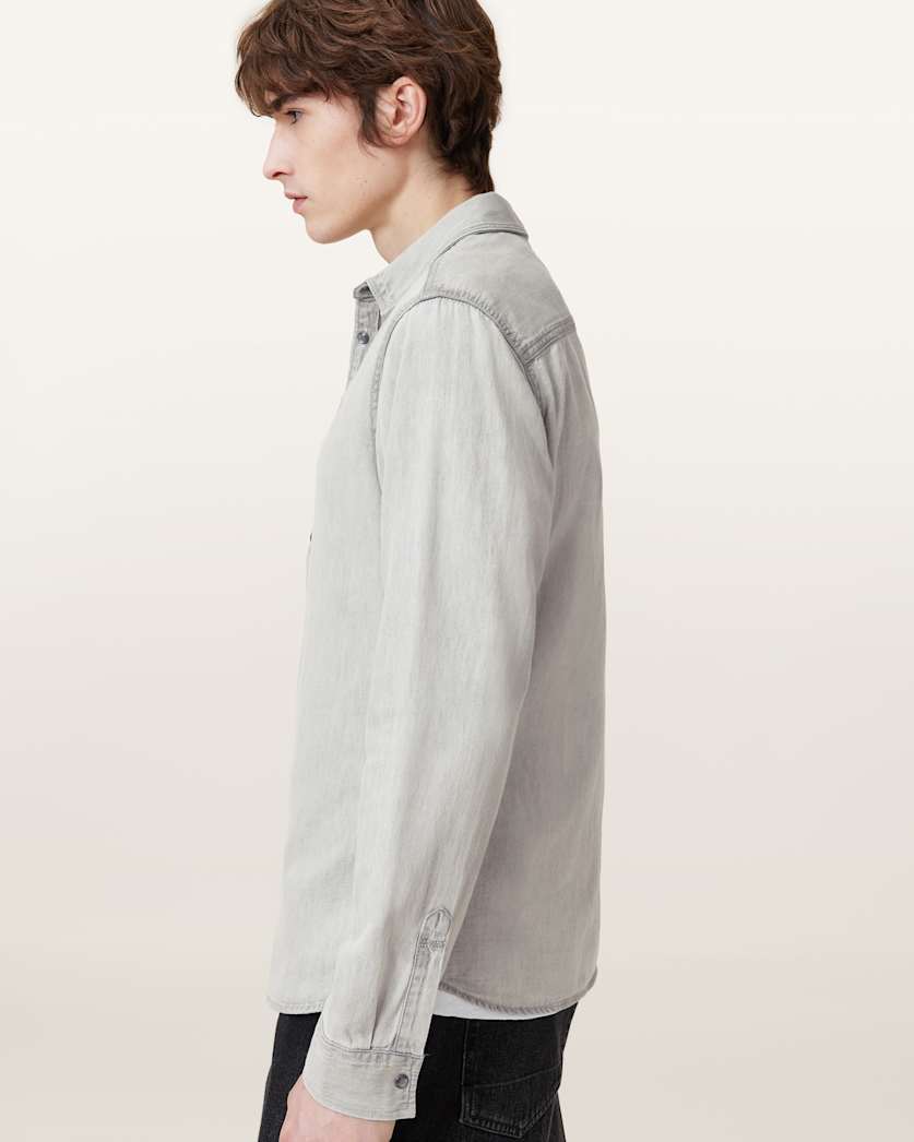 Gleason Press Stud Ramskull Denim Shirt