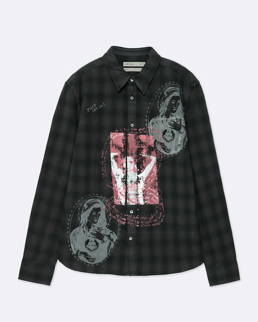 Long sleeve pattern check shirt