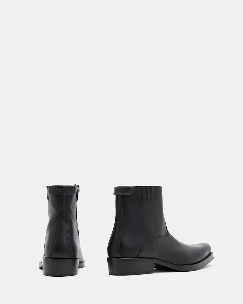 Booker Leather Zip Up Boots