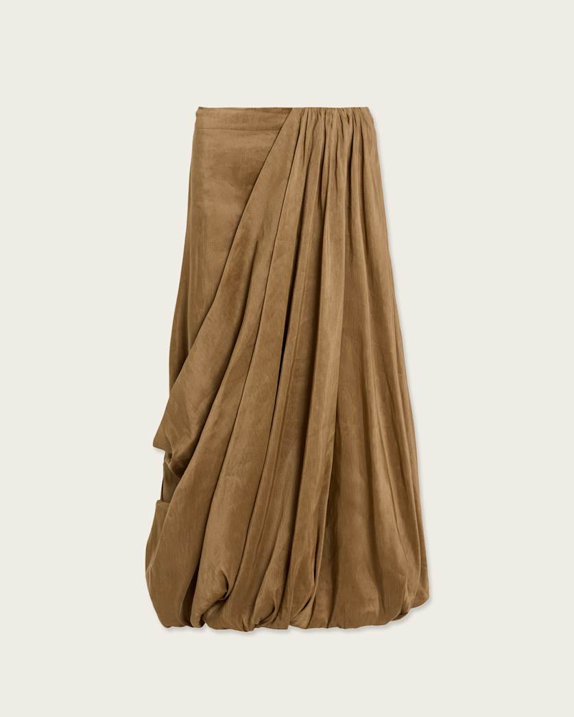 Nia Draped Midi Skirt