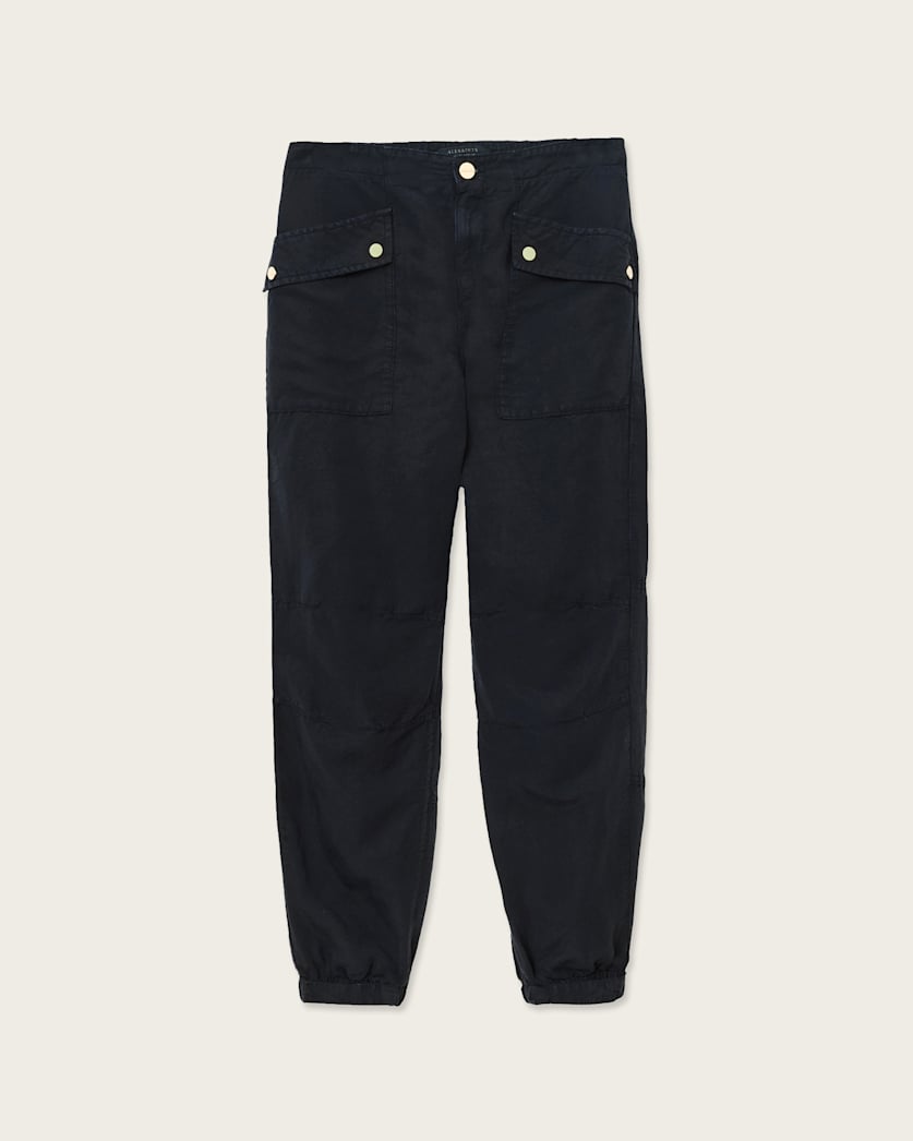 Val Cargo Linen Blend Trousers