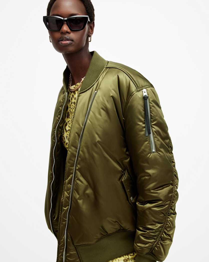 Roomer Asymmetric Zip Up Bomber Jacket