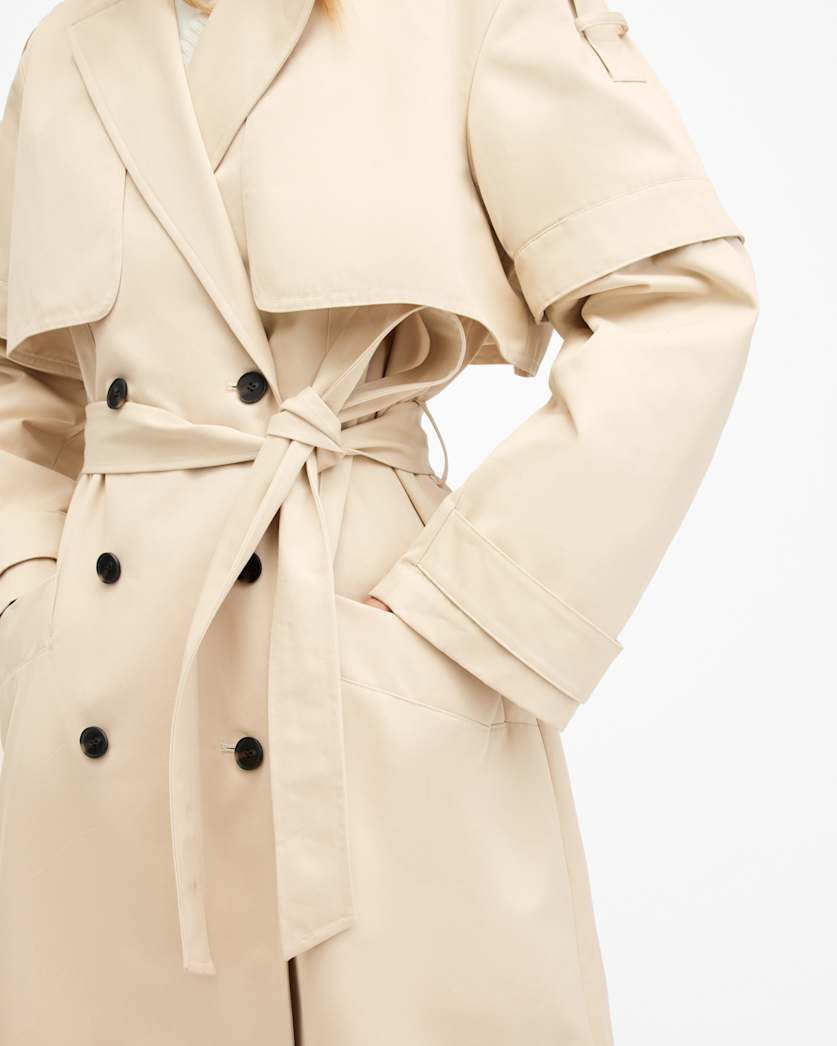 Clyde Trench Coat With Removable Sleeves