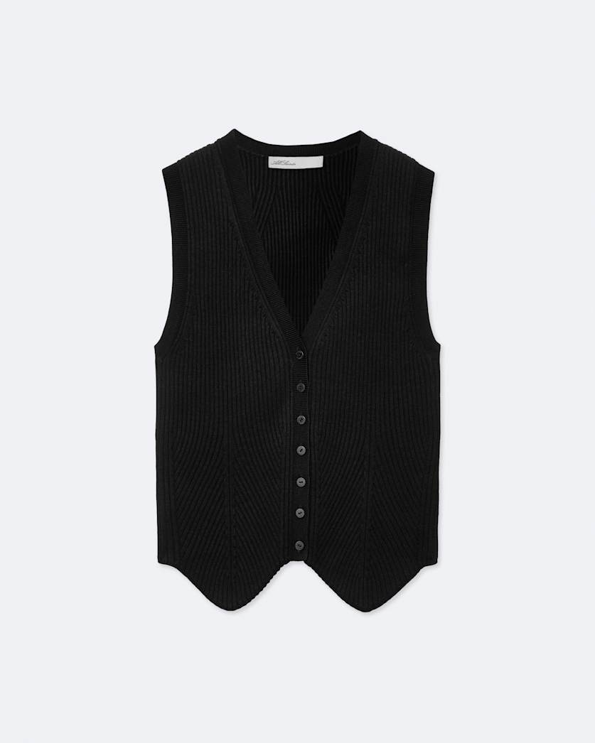 Cruz Ribbed Knitted Waistcoat