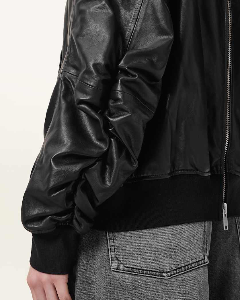 Dana Leather Bomber Jacket