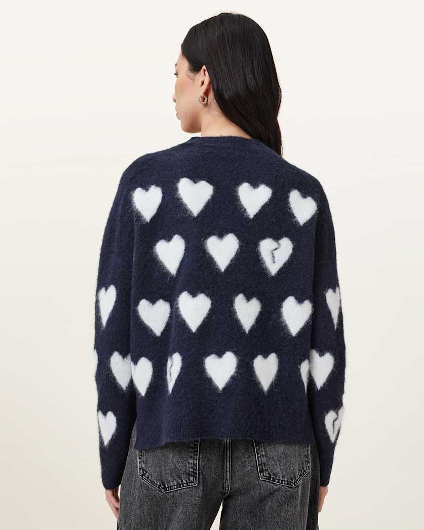 Amora Love Heart Jacquard Jumper