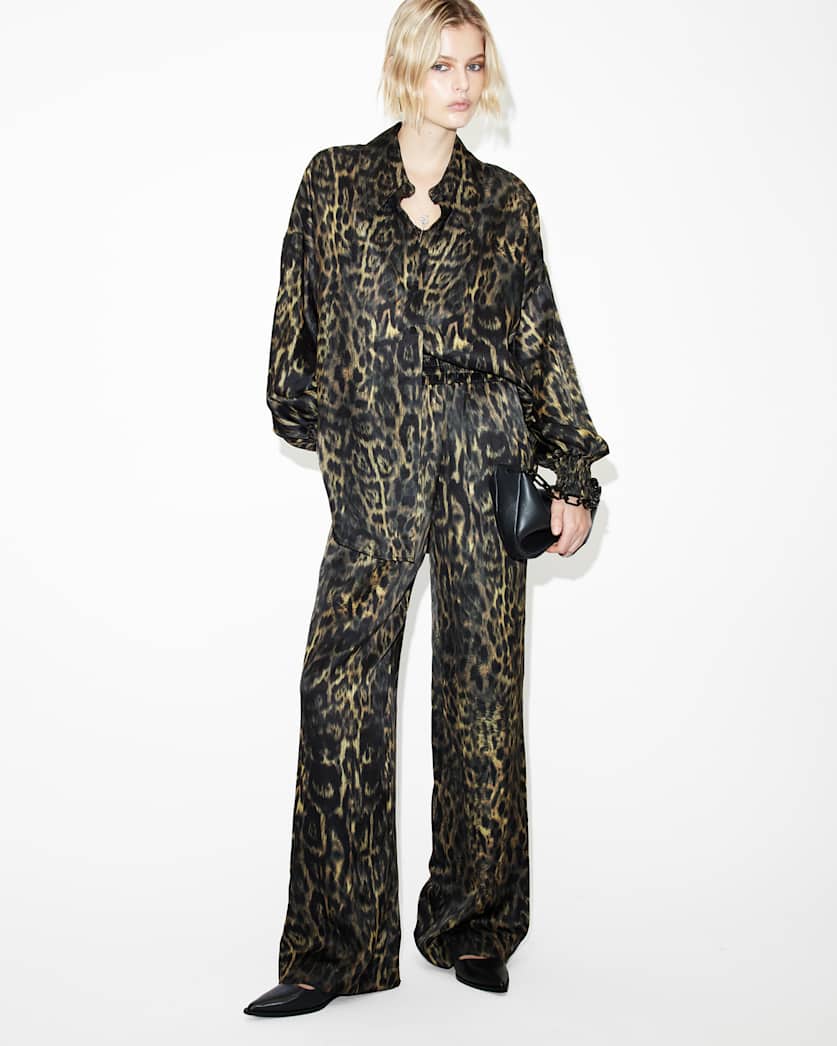 Charli Silk Blend Animal Print Shirt