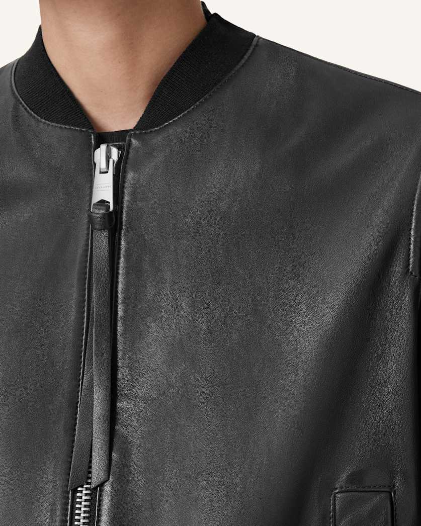 Orten Leather Bomber Jacket