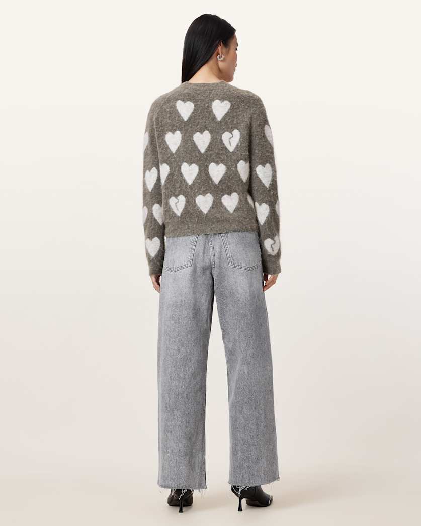 Aki Crossover Wide Leg Denim Jeans