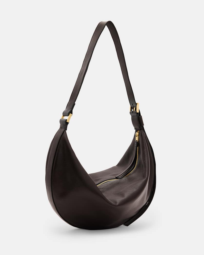 Half Moon Leather Shoulder Bag