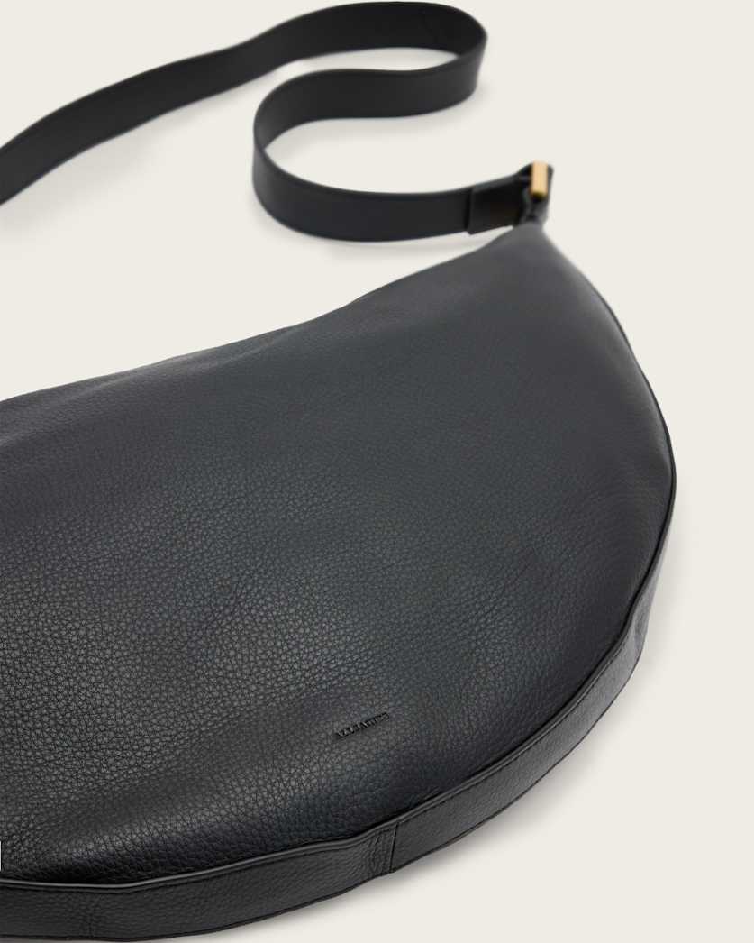 Half Moon Leather Crossbody Bag