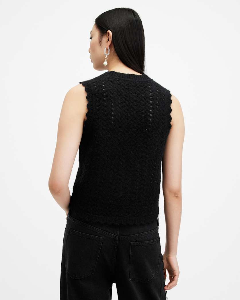 Vivian Open Stitch V-Neck Tank Top