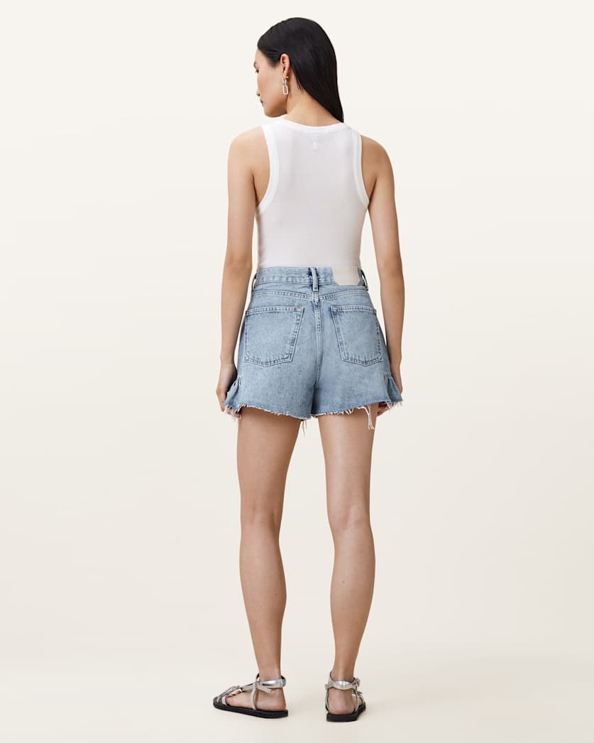 Eliana High Rise Denim Shorts