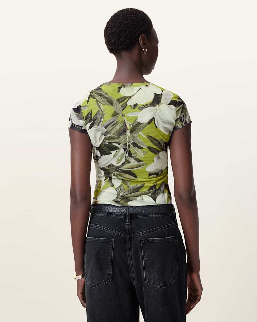 Ellie Mesh Floral Print T-Shirt