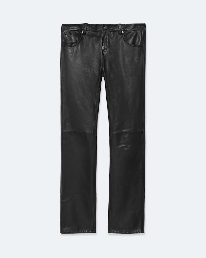 Riella Leather Bootcut Trousers