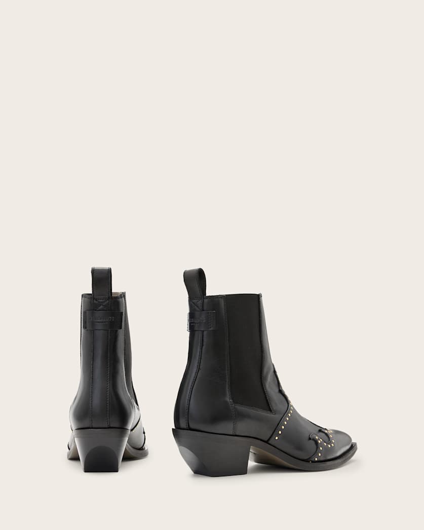 Denver Studded Leather Western Boots