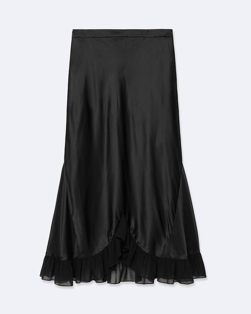 Silk-viscose skirt