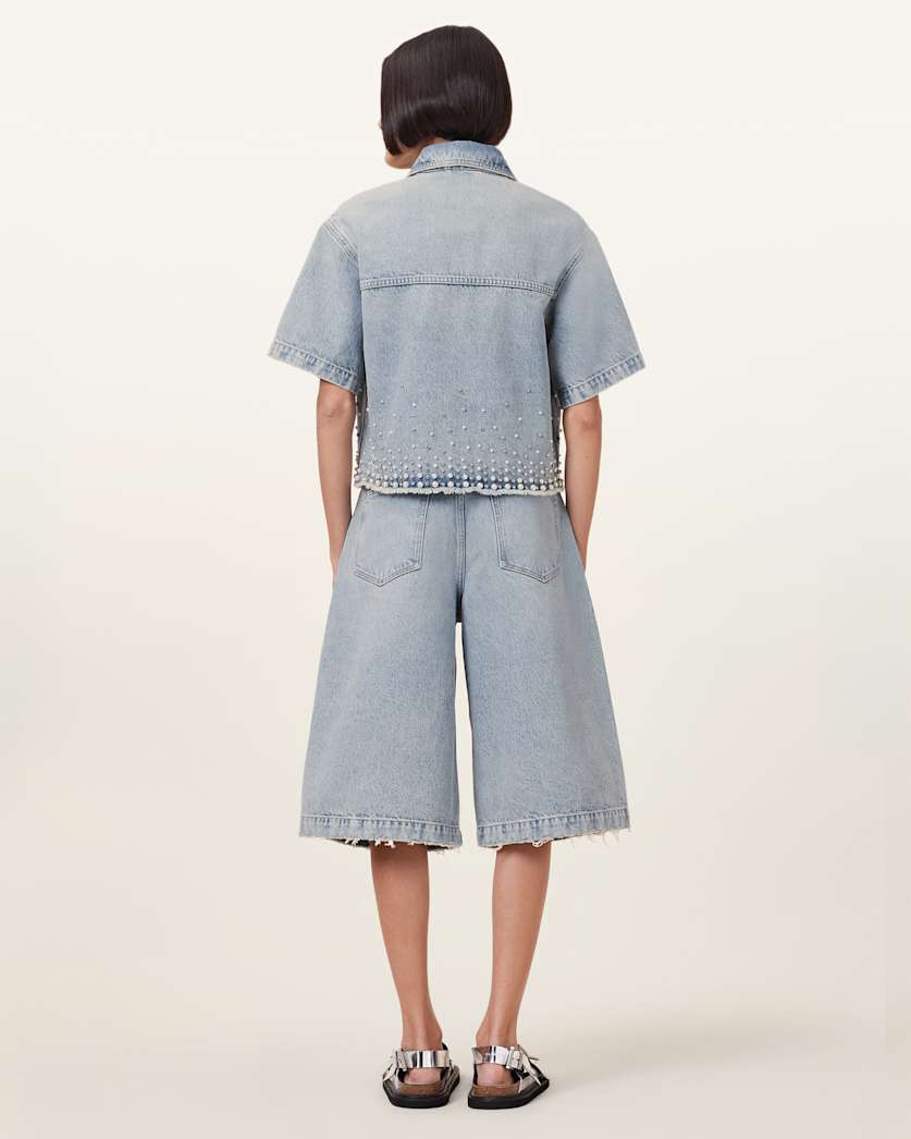 Louie Wide Leg Denim Jorts