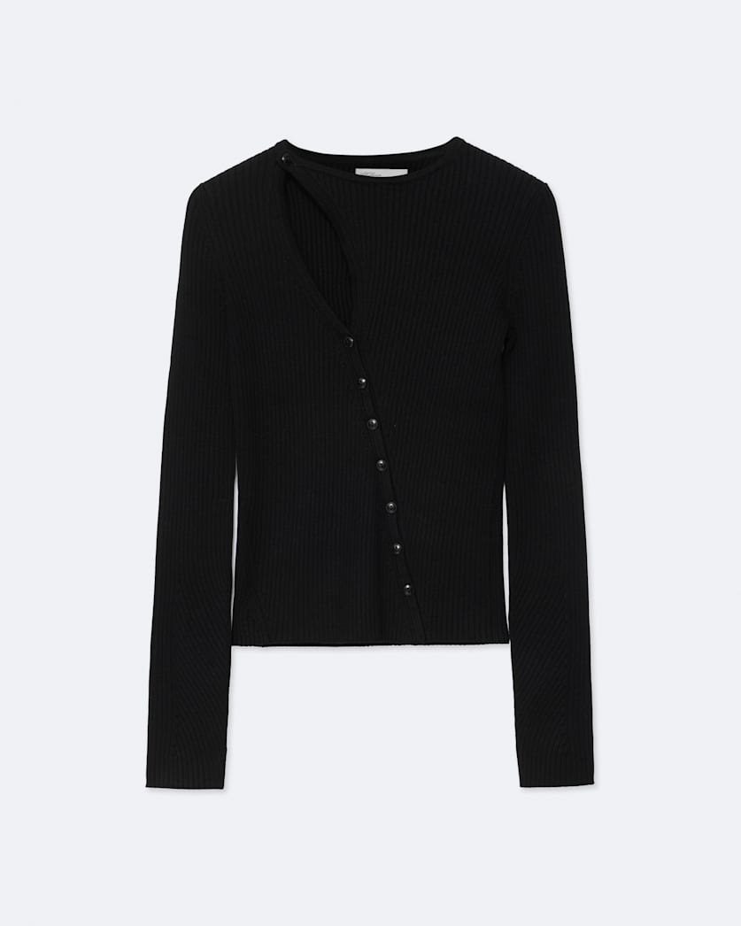 Cruz asymmetric button-front cardigan