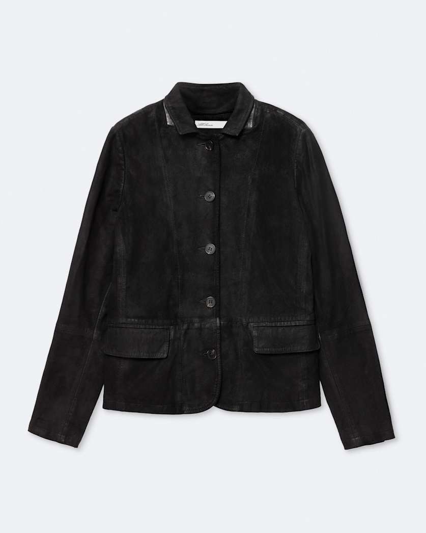Surveya Single-Breasted Leather Jacket