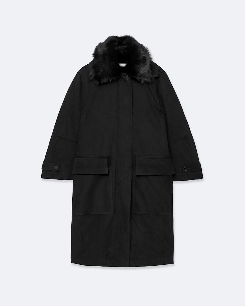 Seyka Double-Layer Shearling Coat