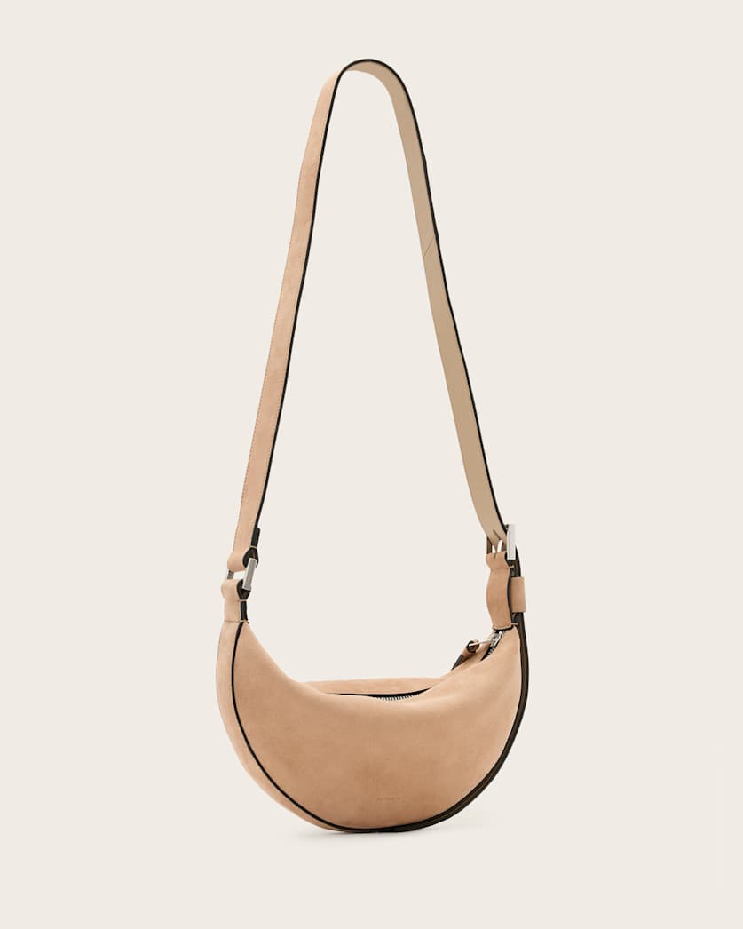Half Moon Suede Crossbody Bag